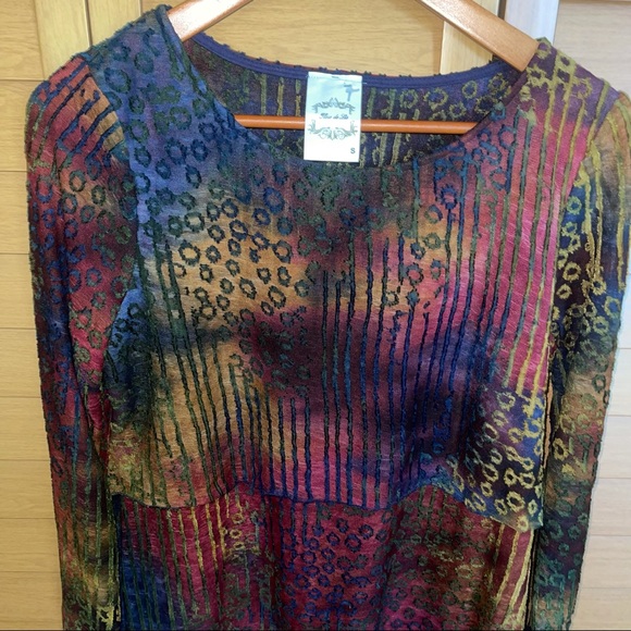 Flew de Lis Tops - Flew de Lis Bohemian Animal print top S Blouse!